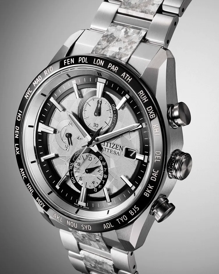 ATTESA Platinum Shine Silver-Tone Dial Super Titanium with ATTESA Platinum Shine Silver-Tone Dial Super Titanium with